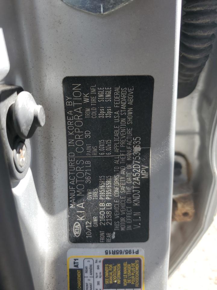 2013 Kia Soul VIN: KNDJT2A52D7531635 Lot: 85689475