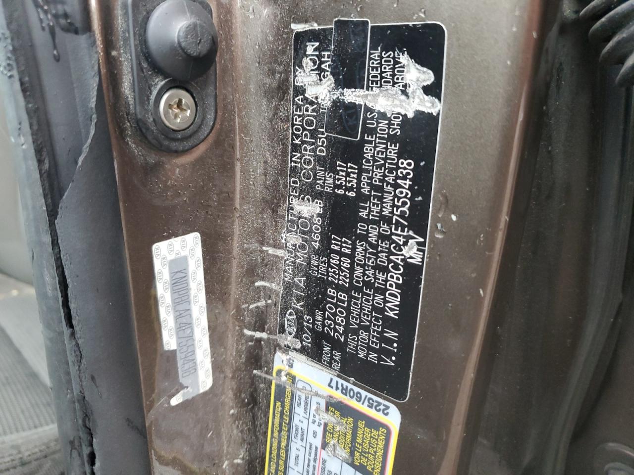 2014 Kia Sportage Lx VIN: KNDPBCAC4E7559438 Lot: 84456535