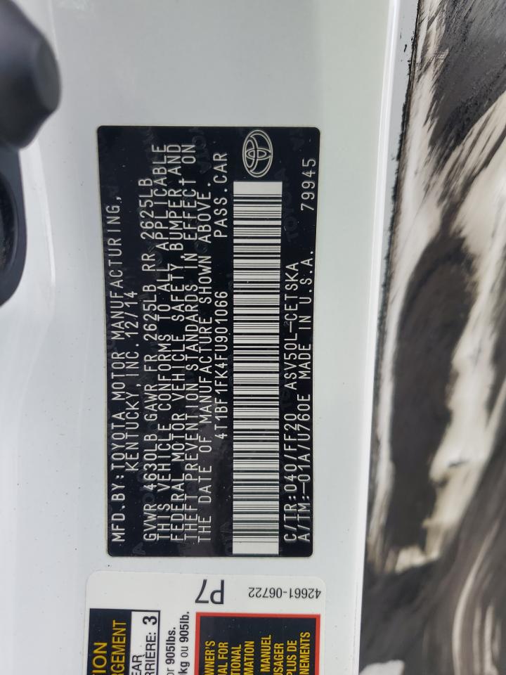 2015 Toyota Camry Le VIN: 4T1BF1FK4FU901066 Lot: 82366655