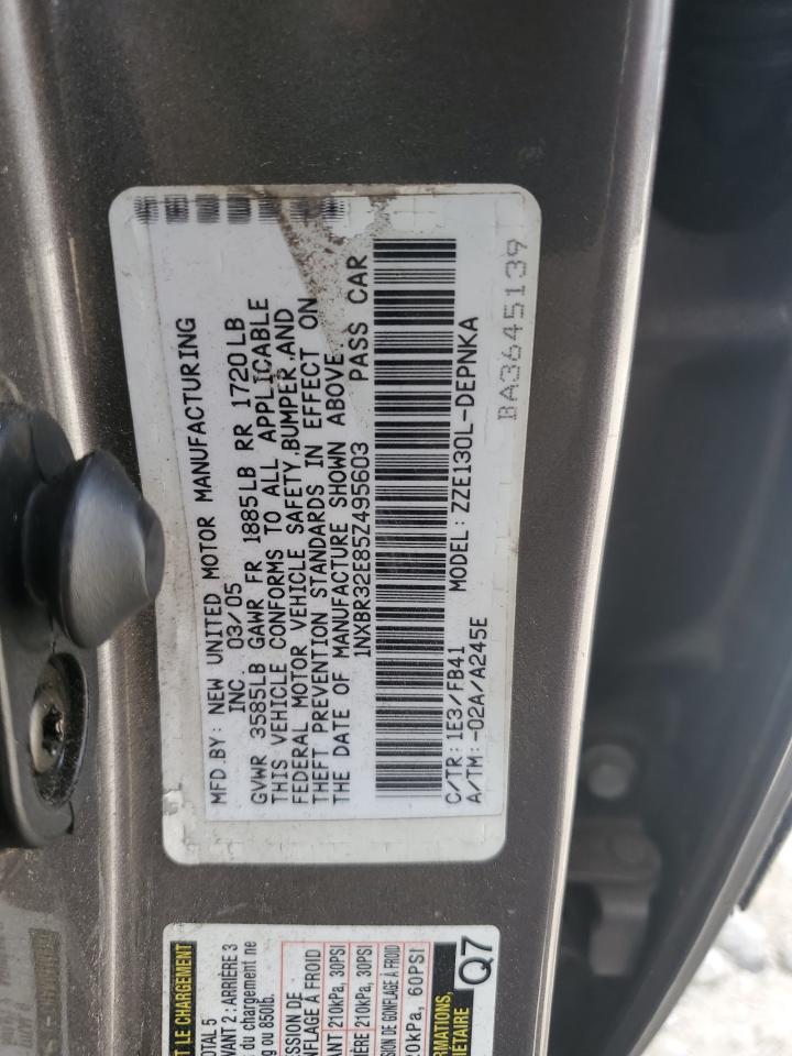 2005 Toyota Corolla Ce VIN: 1NXBR32E85Z495603 Lot: 82326485