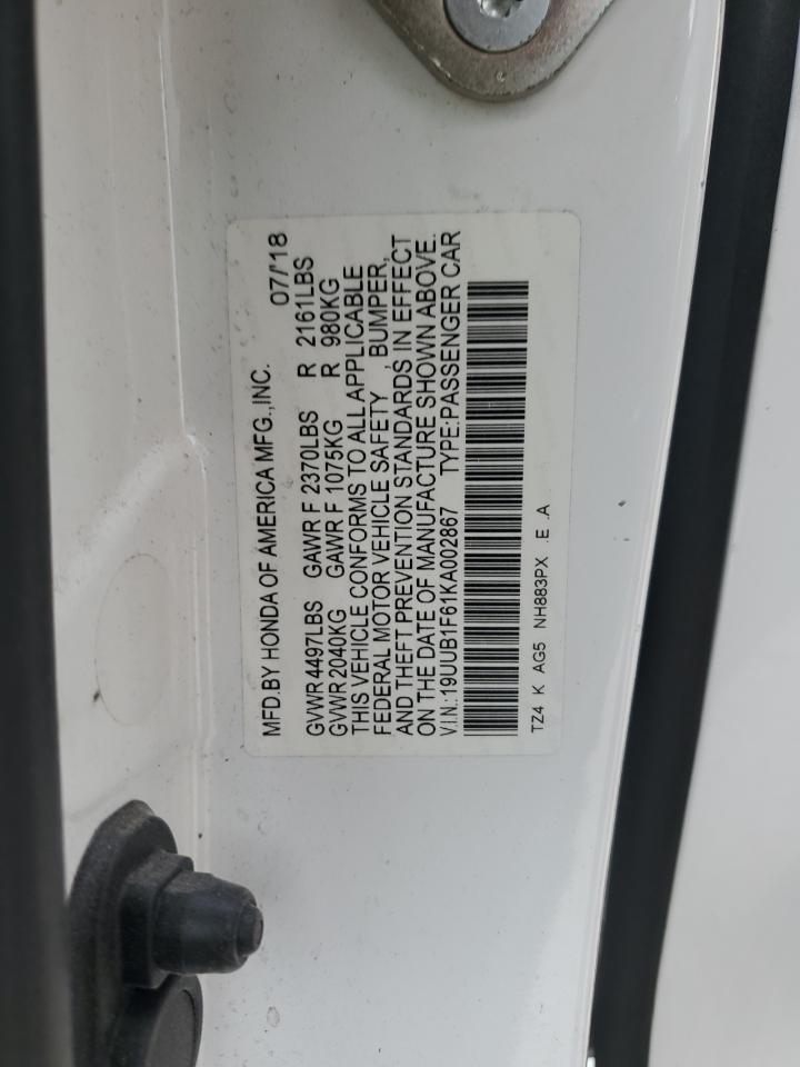 2019 Acura Tlx Technology VIN: 19UUB1F61KA002867 Lot: 87255975