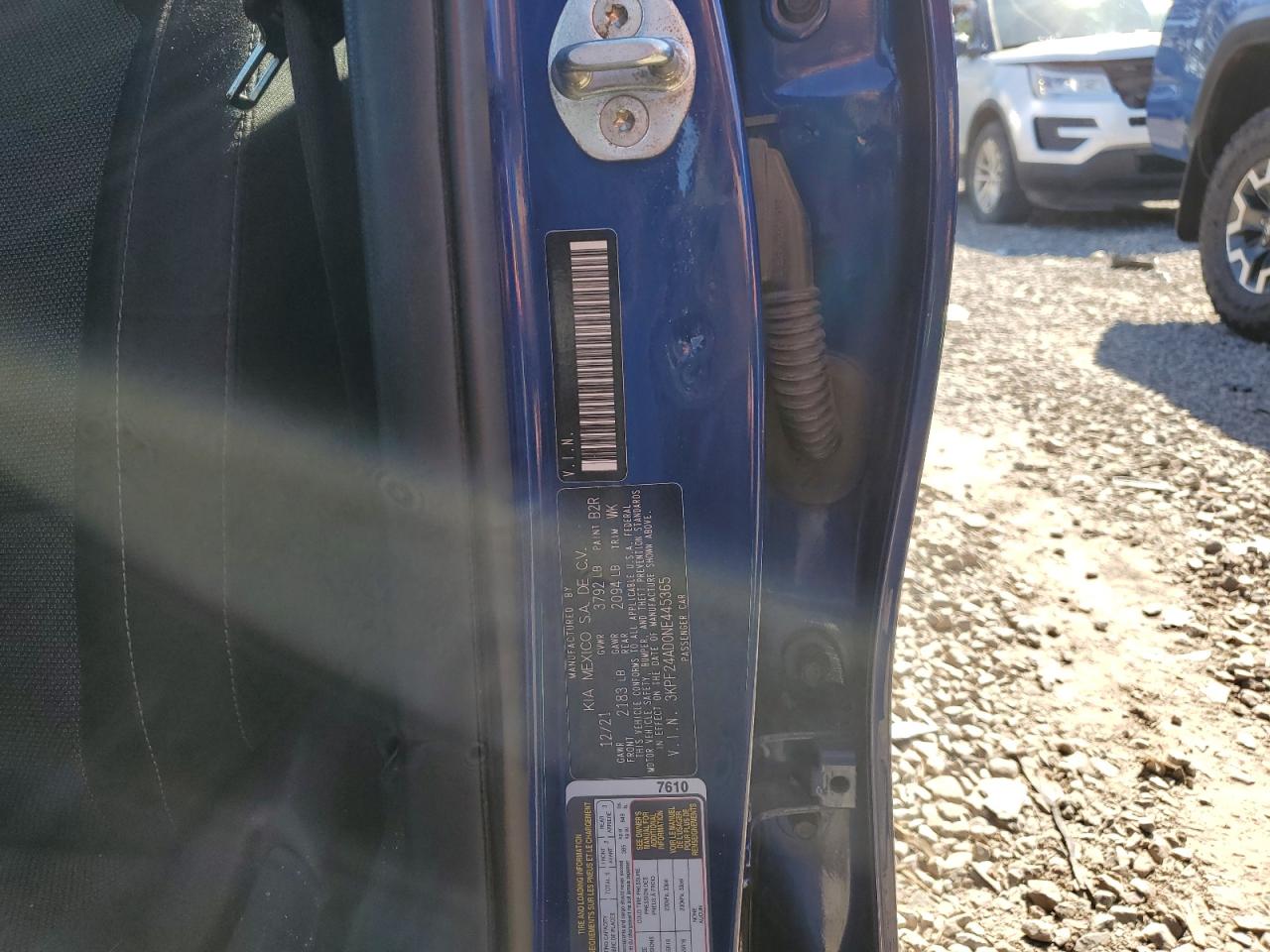 2022 Kia Forte Fe VIN: 3KPF24AD0NE445365 Lot: 84912205