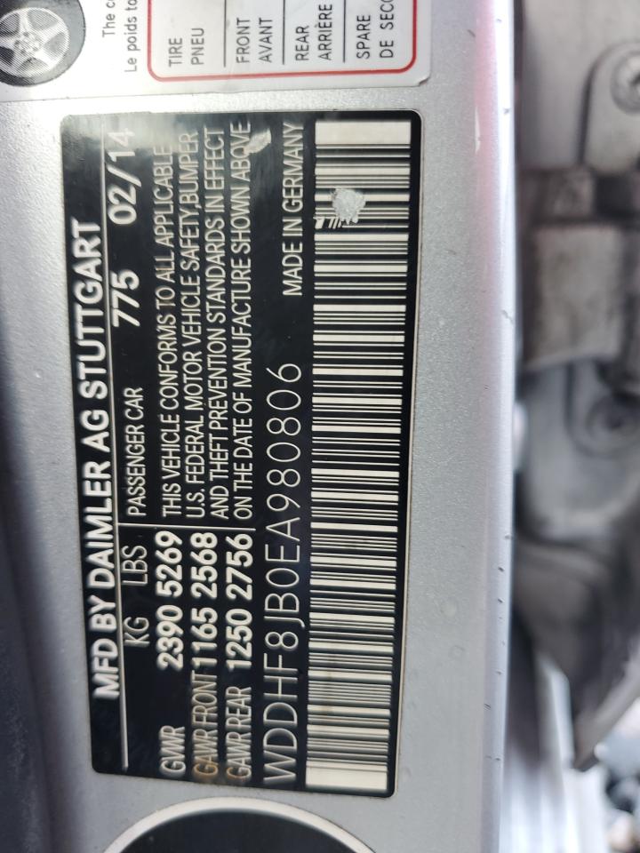 2014 Mercedes-Benz E 350 4Matic VIN: WDDHF8JB0EA980806 Lot: 85702325