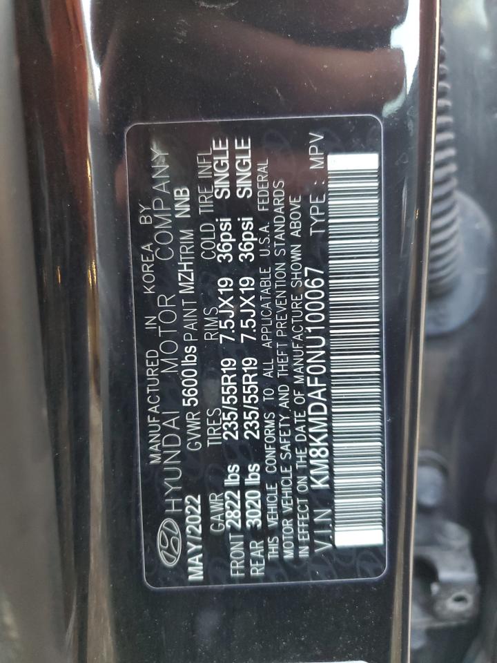 2022 Hyundai Ioniq 5 Se VIN: KM8KMDAF0NU100067 Lot: 84658835