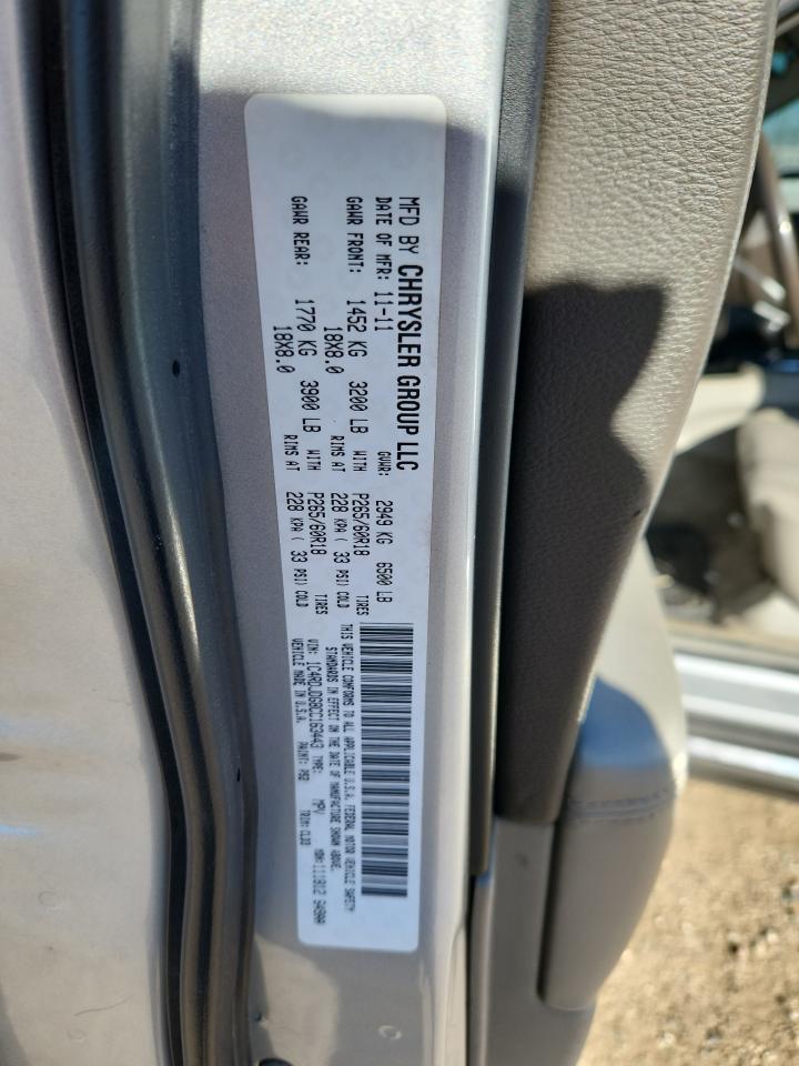 2012 Dodge Durango Crew VIN: 1C4RDJDG8CC163443 Lot: 89839645