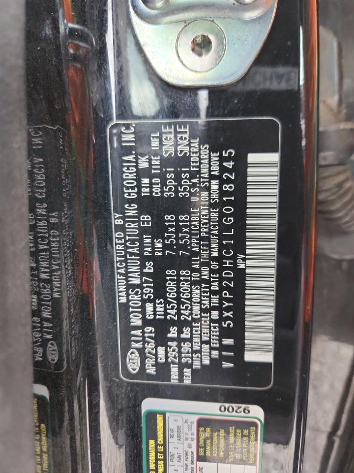 2020 Kia Telluride Lx VIN: 5XYP2DHC1LG018245 Lot: 84819245