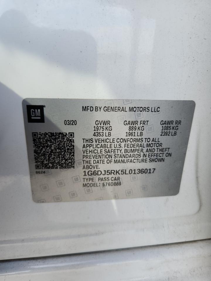 2020 Cadillac Ct4 Luxury VIN: 1G6DJ5RK5L0136017 Lot: 82507565