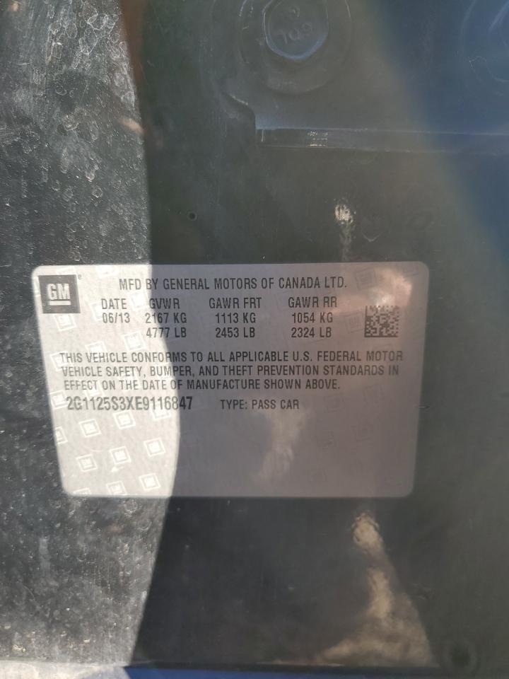 2014 Chevrolet Impala Lt VIN: 2G1125S3XE9116847 Lot: 85926315