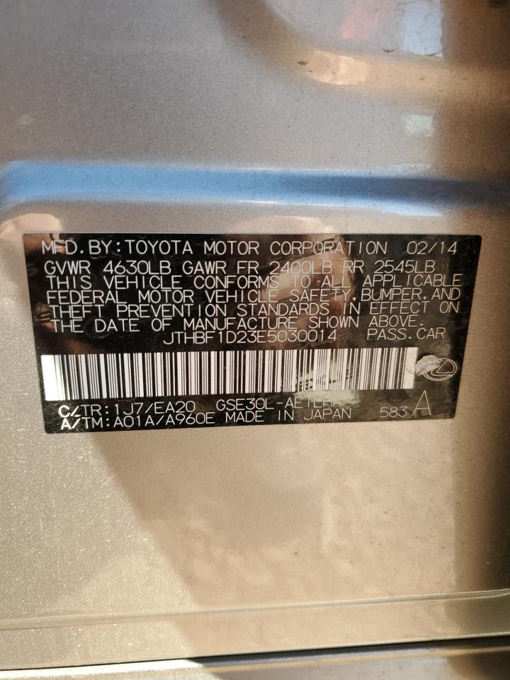 2014 Lexus Is 250 VIN: JTHBF1D23E5030014 Lot: 86812915