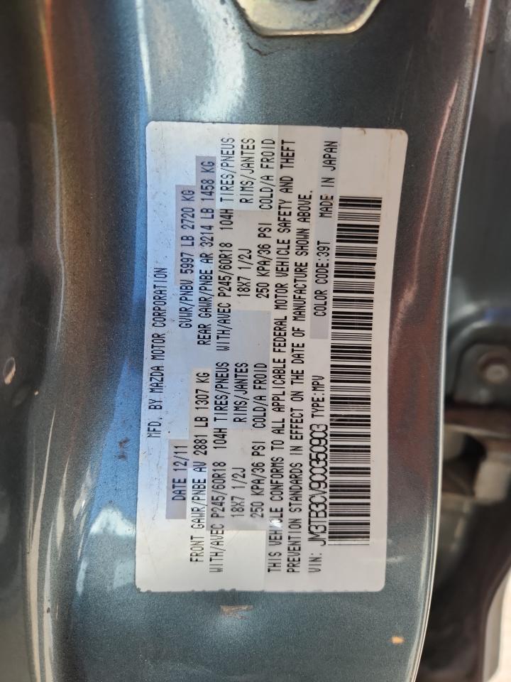 2012 Mazda Cx-9 VIN: JM3TB3CV9C0350903 Lot: 86990525