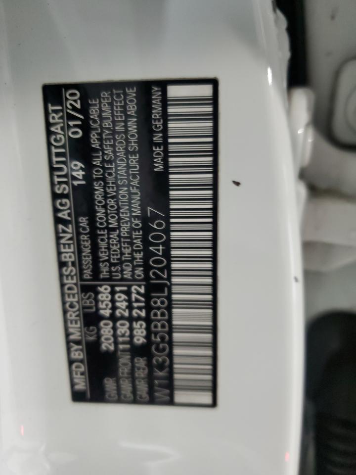 2020 Mercedes-Benz A 35 Amg VIN: W1K3G5BB8LJ204067 Lot: 89691135