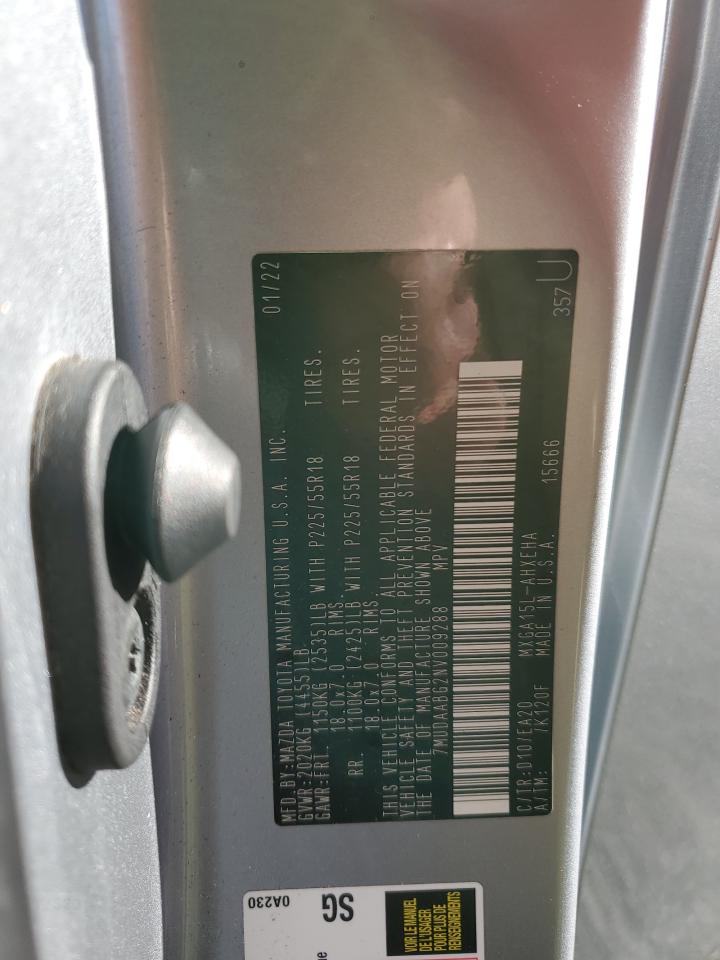 2022 Toyota Corolla Cross Xle VIN: 7MUDAABG2NV009288 Lot: 82451245