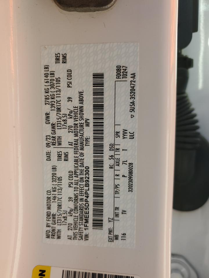 2023 Ford Bronco Base VIN: 1FMEE5DP4PLB92300 Lot: 87312125