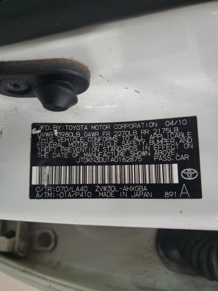 2010 Toyota Prius VIN: JTDKN3DU1A0162875 Lot: 87489095