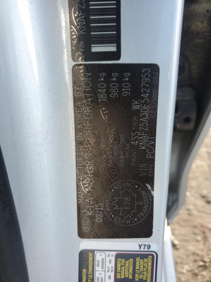 2015 Kia Forte Sx VIN: KNAFZ5A30F5427953 Lot: 80547385