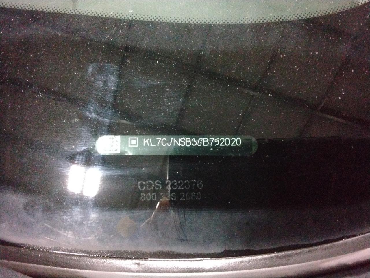 2016 Chevrolet Trax Ls VIN: KL7CJNSB3GB752020 Lot: 87456095