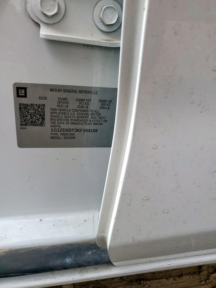 2019 Chevrolet Malibu Lt VIN: 1G1ZD5ST3KF164108 Lot: 82346195