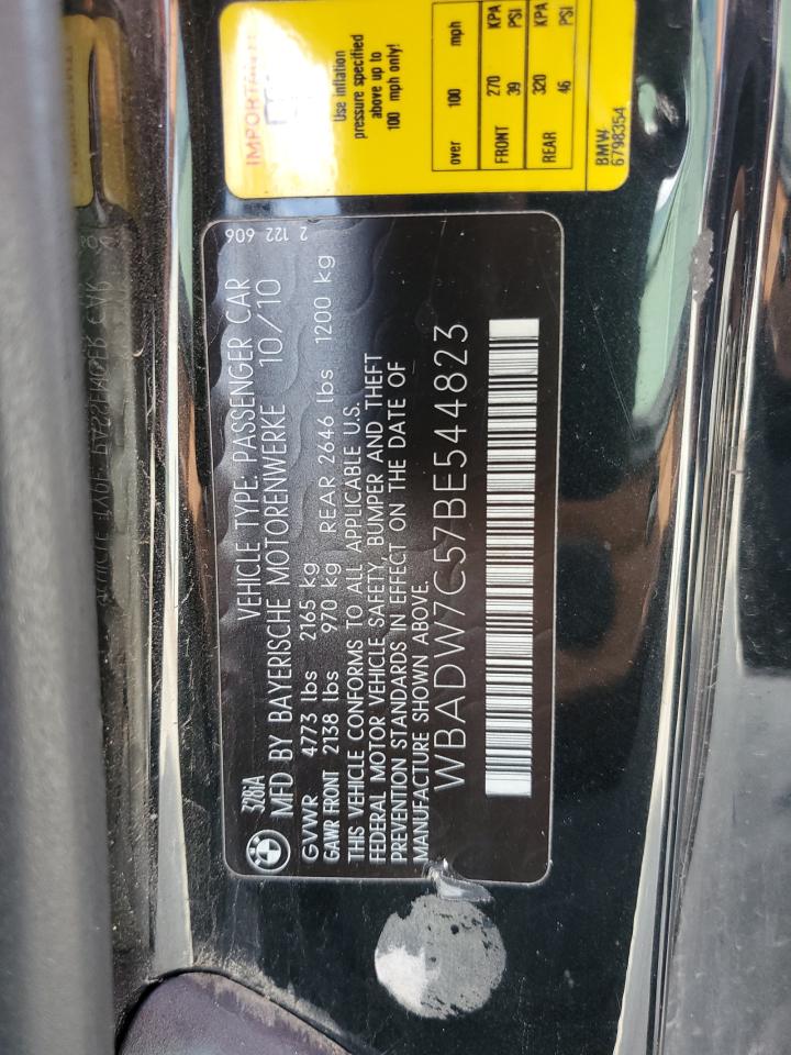 2011 BMW 328 I Sulev VIN: WBADW7C57BE544823 Lot: 84938285