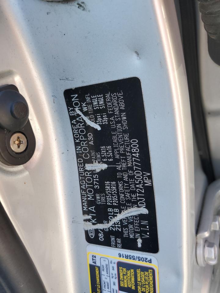 2013 Kia Soul VIN: KNDJT2A50D7774800 Lot: 81980665