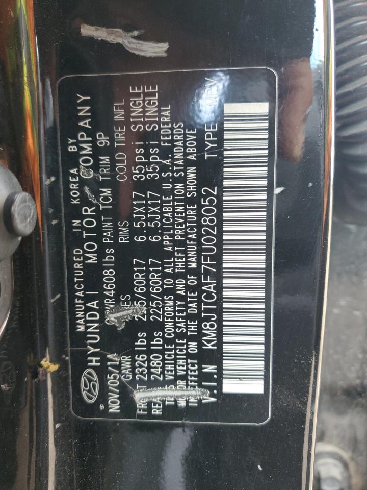 2015 Hyundai Tucson Gls VIN: KM8JTCAF7FU028052 Lot: 85004445