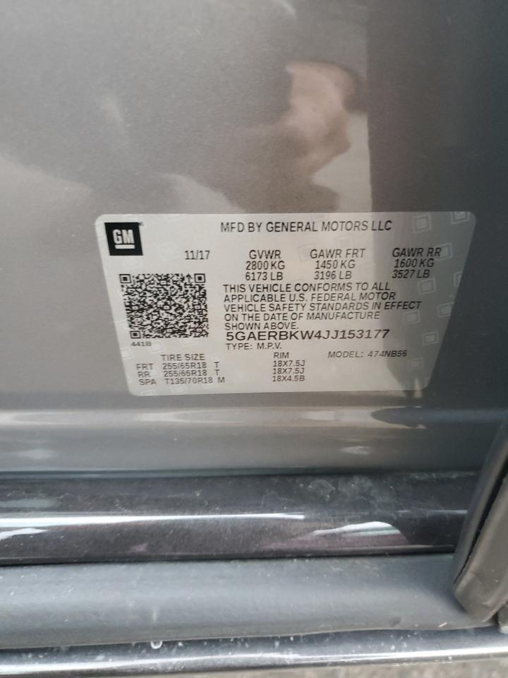 2018 Buick Enclave Essence VIN: 5GAERBKW4JJ153177 Lot: 82729185