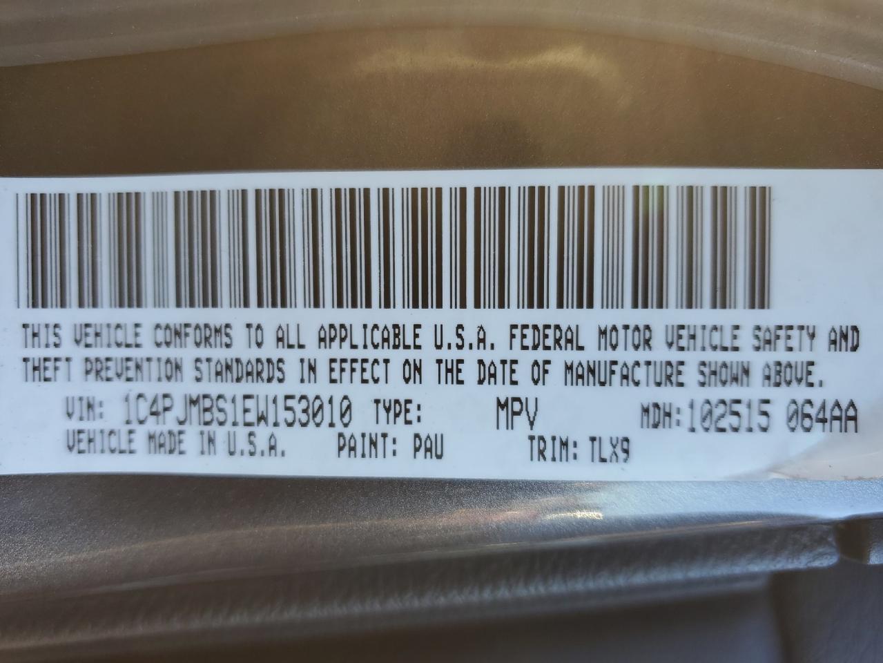 2014 Jeep Cherokee Trailhawk VIN: 1C4PJMBS1EW153010 Lot: 82272805