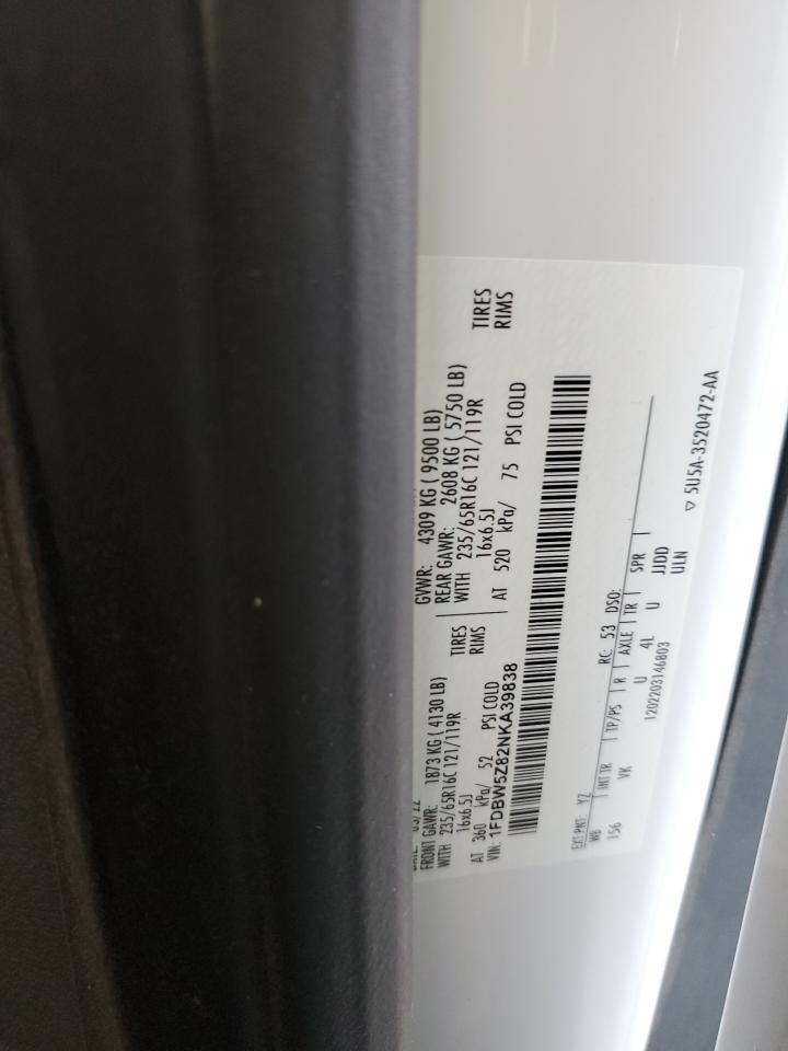 2022 Ford Transit T-350 VIN: 1FDBW5Z82NKA39838 Lot: 85911675