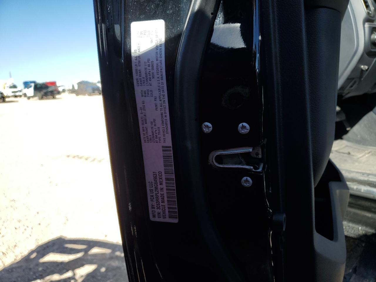 2021 Ram 3500 Limited VIN: 3C63RRPL2MG649637 Lot: 86676425