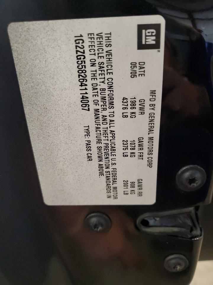 2006 Pontiac G6 Se1 VIN: 1G2ZG558264114067 Lot: 86455005