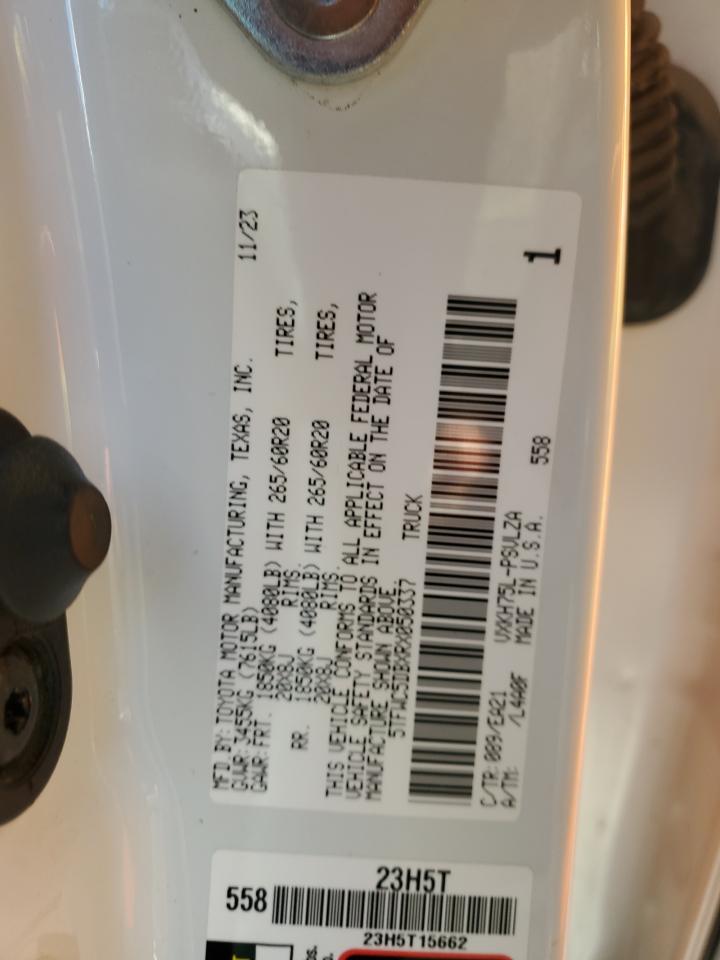 2024 Toyota Tundra Crewmax Limited VIN: 5TFWC5DBXRX050337 Lot: 89538205