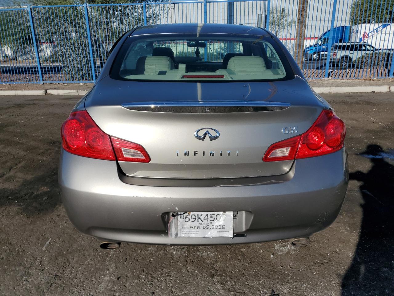 2007 Infiniti G35 VIN: JNKBV61EX7M726280 Lot: 85104585