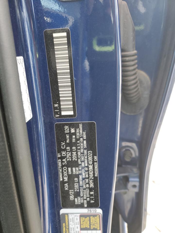 2021 Kia Forte Fe VIN: 3KPF24AD9ME408023 Lot: 85724145