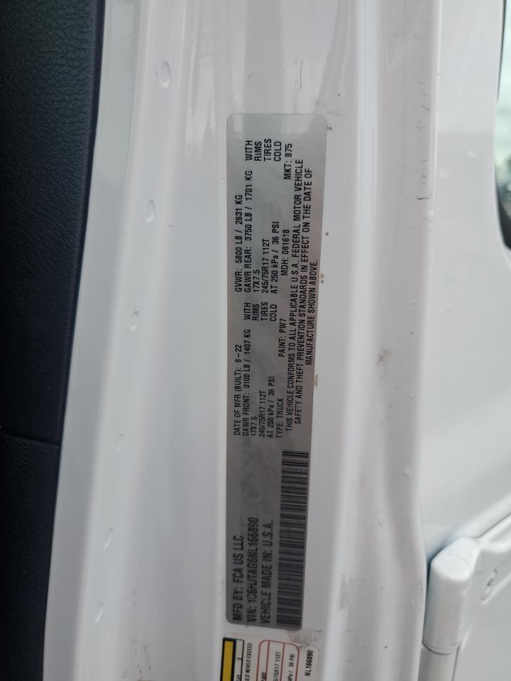 2022 Jeep Gladiator Sport VIN: 1C6HJTAG6NL166890 Lot: 85159335