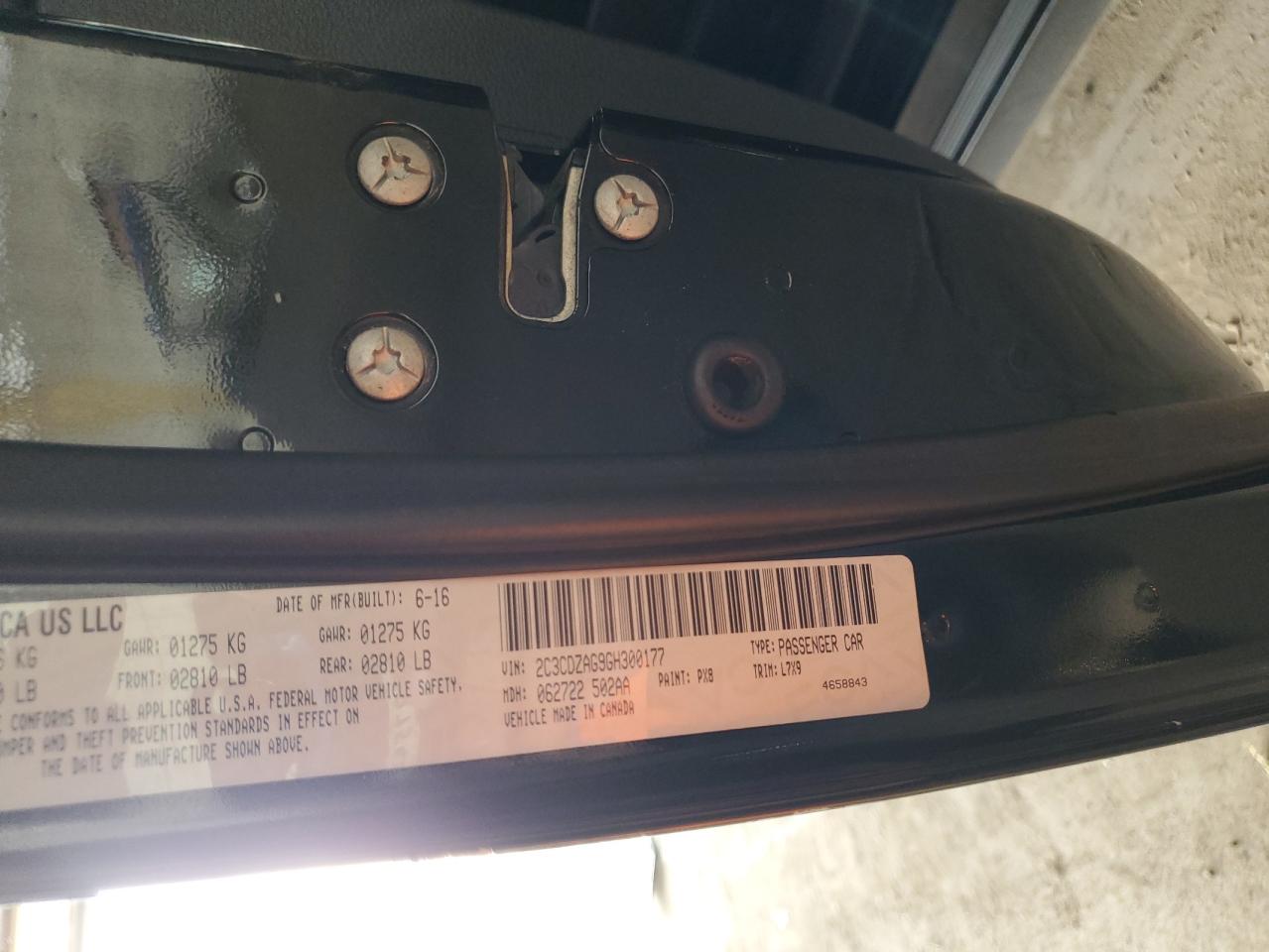 2016 Dodge Challenger Sxt VIN: 2C3CDZAG9GH300177 Lot: 86183645