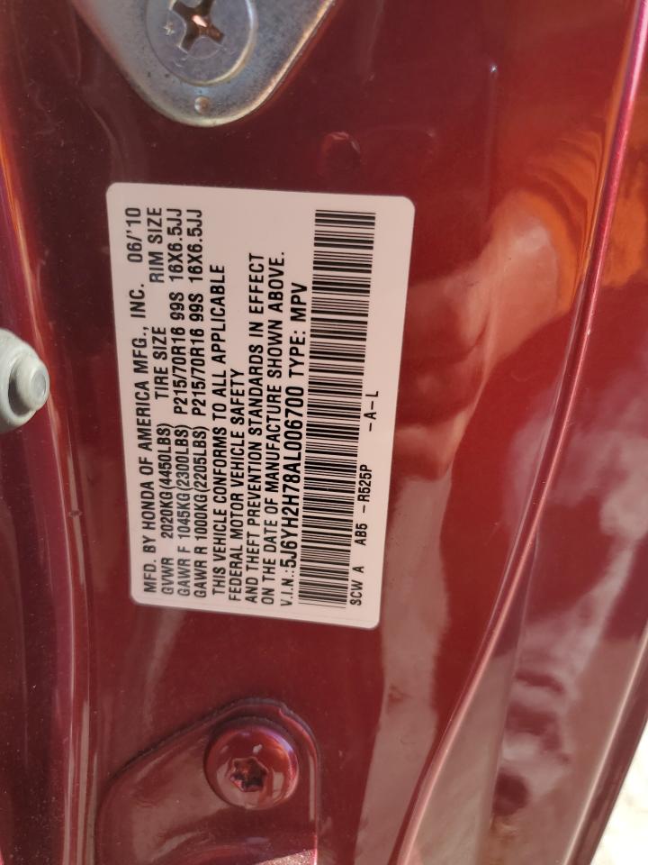 2010 Honda Element Ex VIN: 5J6YH2H78AL006700 Lot: 84287435