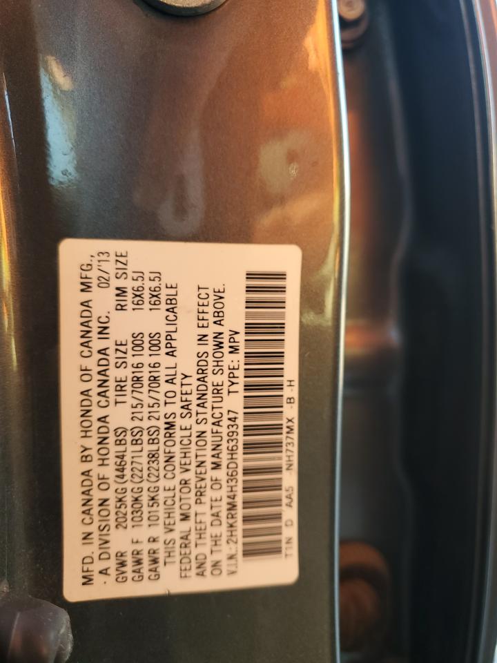 2013 Honda Cr-V Lx VIN: 2HKRM4H36DH639347 Lot: 85856955