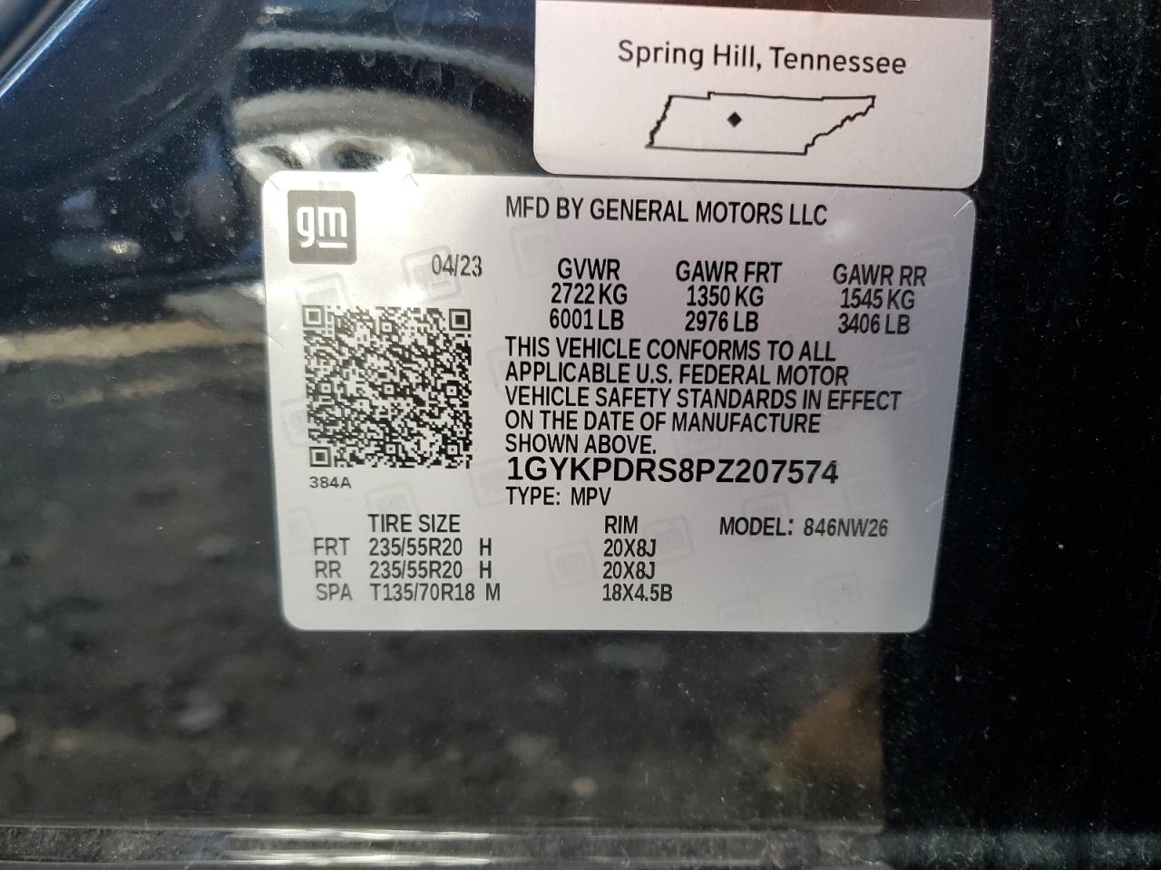 2023 Cadillac Xt6 Premium Luxury VIN: 1GYKPDRS8PZ207574 Lot: 90777515