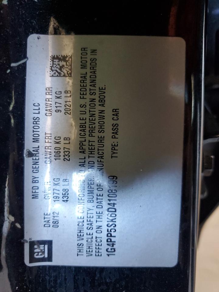 2013 Buick Verano VIN: 1G4PP5SK6D4108199 Lot: 81987025