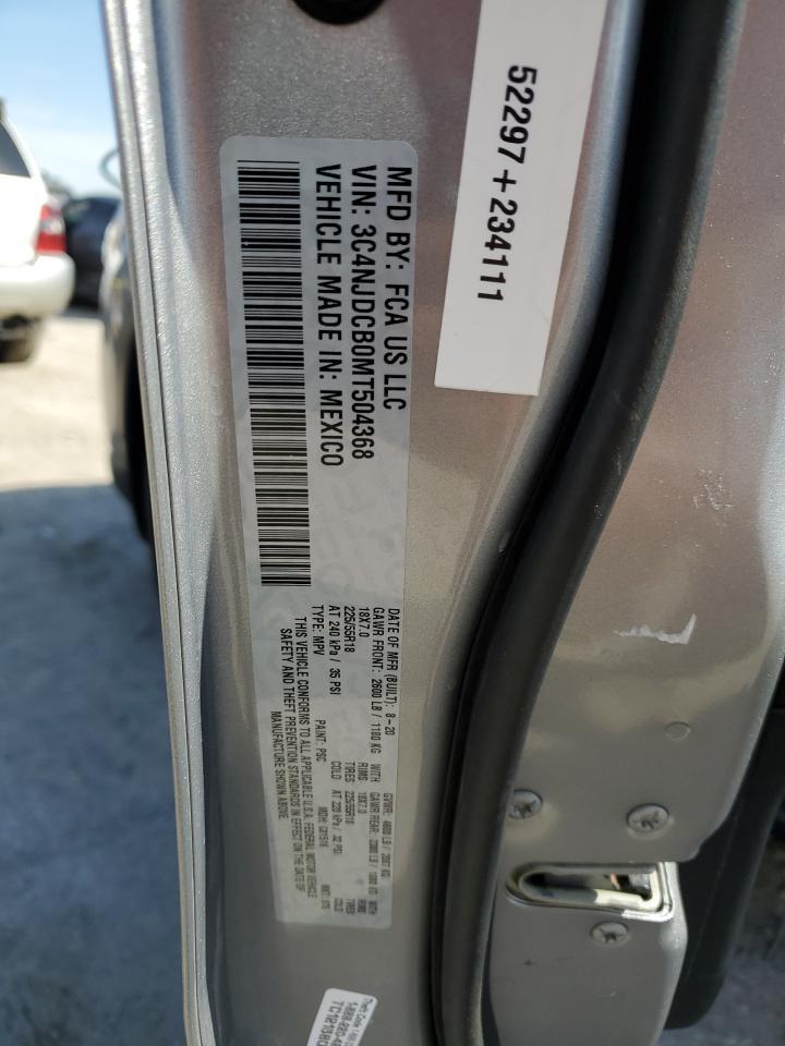 2021 Jeep Compass Limited VIN: 3C4NJDCB0MT504368 Lot: 84870975