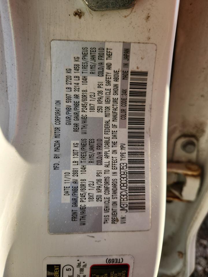 2011 Mazda Cx-9 VIN: JM3TB3CV0B0309753 Lot: 82234185