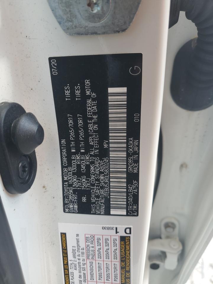 2020 Toyota 4Runner Sr5/Sr5 Premium VIN: JTEBU5JR0L5830245 Lot: 82001915