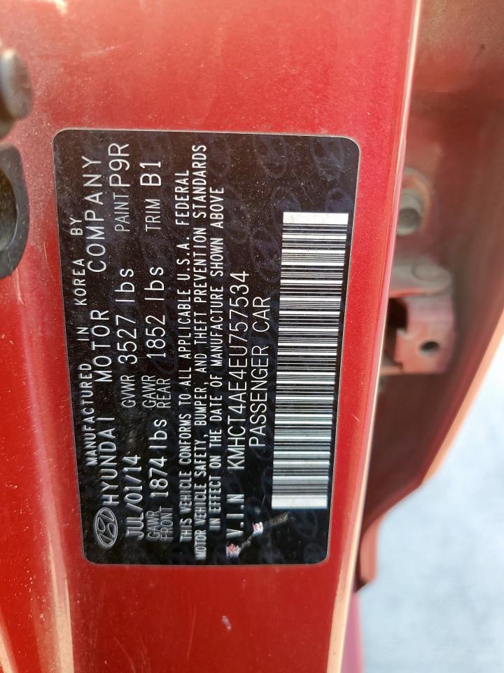 2014 Hyundai Accent Gls VIN: KMHCT4AE4EU757534 Lot: 84928435