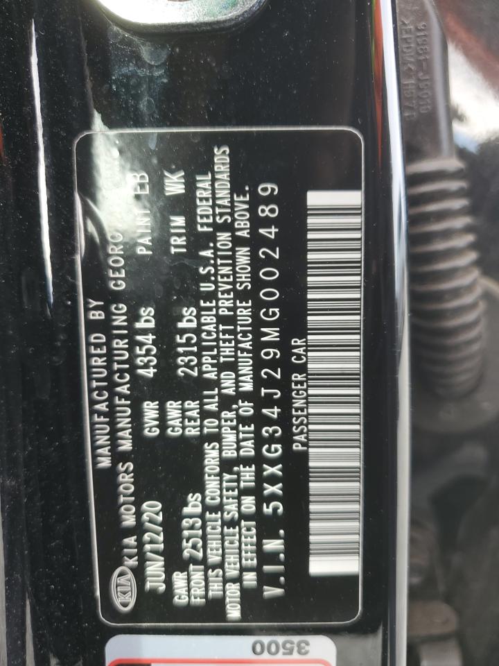 2021 Kia K5 Ex VIN: 5XXG34J29MG002489 Lot: 89860225