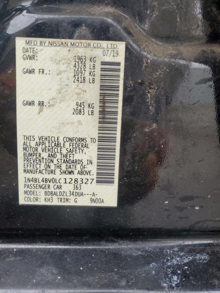 2020 Nissan Altima S VIN: 1N4BL4BV0LC128327 Lot: 90398585