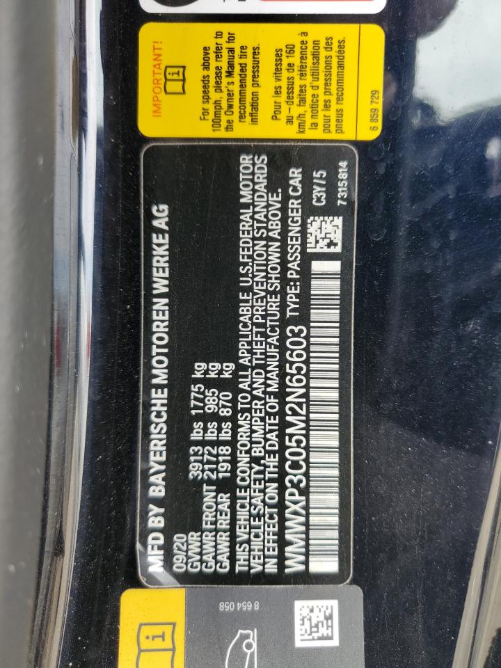 2021 Mini Cooper Se VIN: WMWXP3C05M2N65603 Lot: 85424105