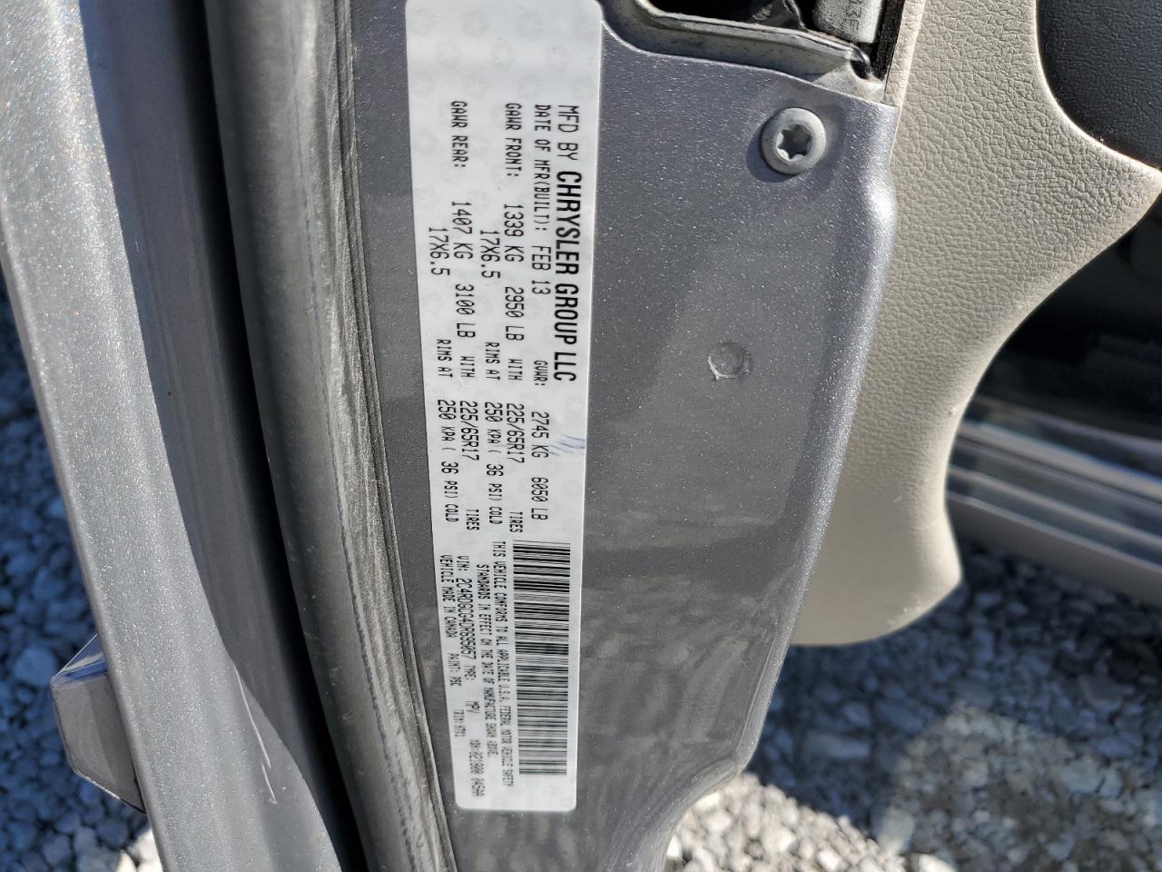 2013 Dodge Grand Caravan Sxt VIN: 2C4RDGCG4DR695057 Lot: 86211605