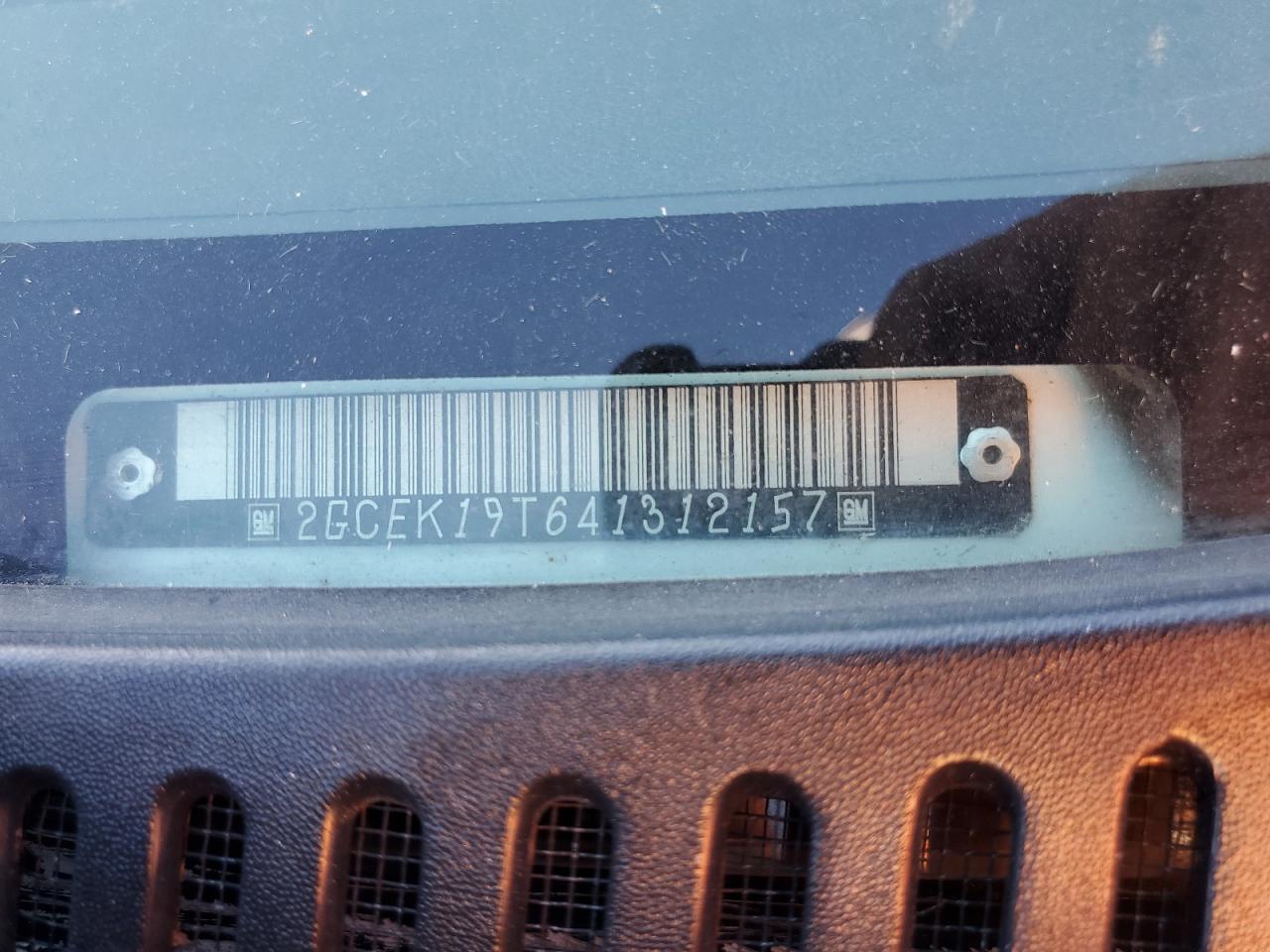 2004 Chevrolet Silverado K1500 VIN: 2GCEK19T641312157 Lot: 82196655