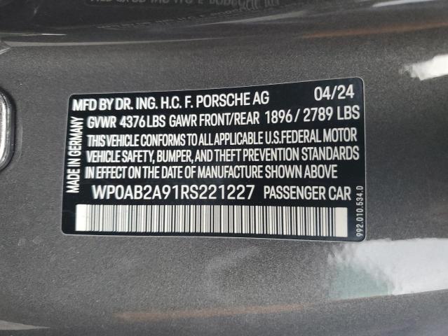 2024 PORSCHE 911 CARRERA S  