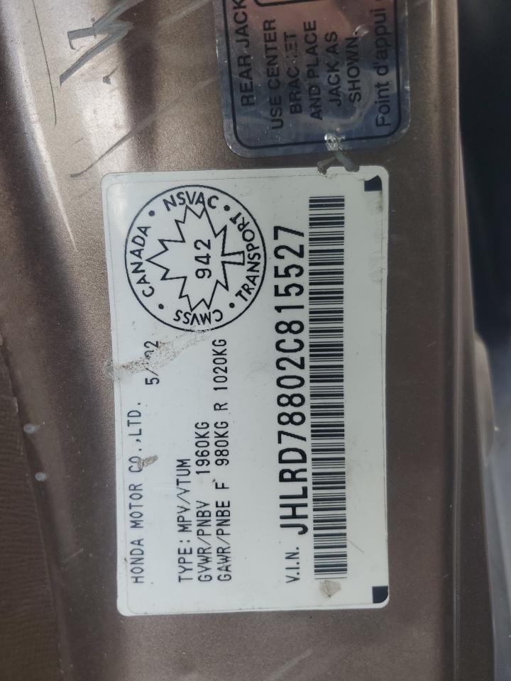 2002 Honda Cr-V Ex VIN: JHLRD78802C815527 Lot: 82206575