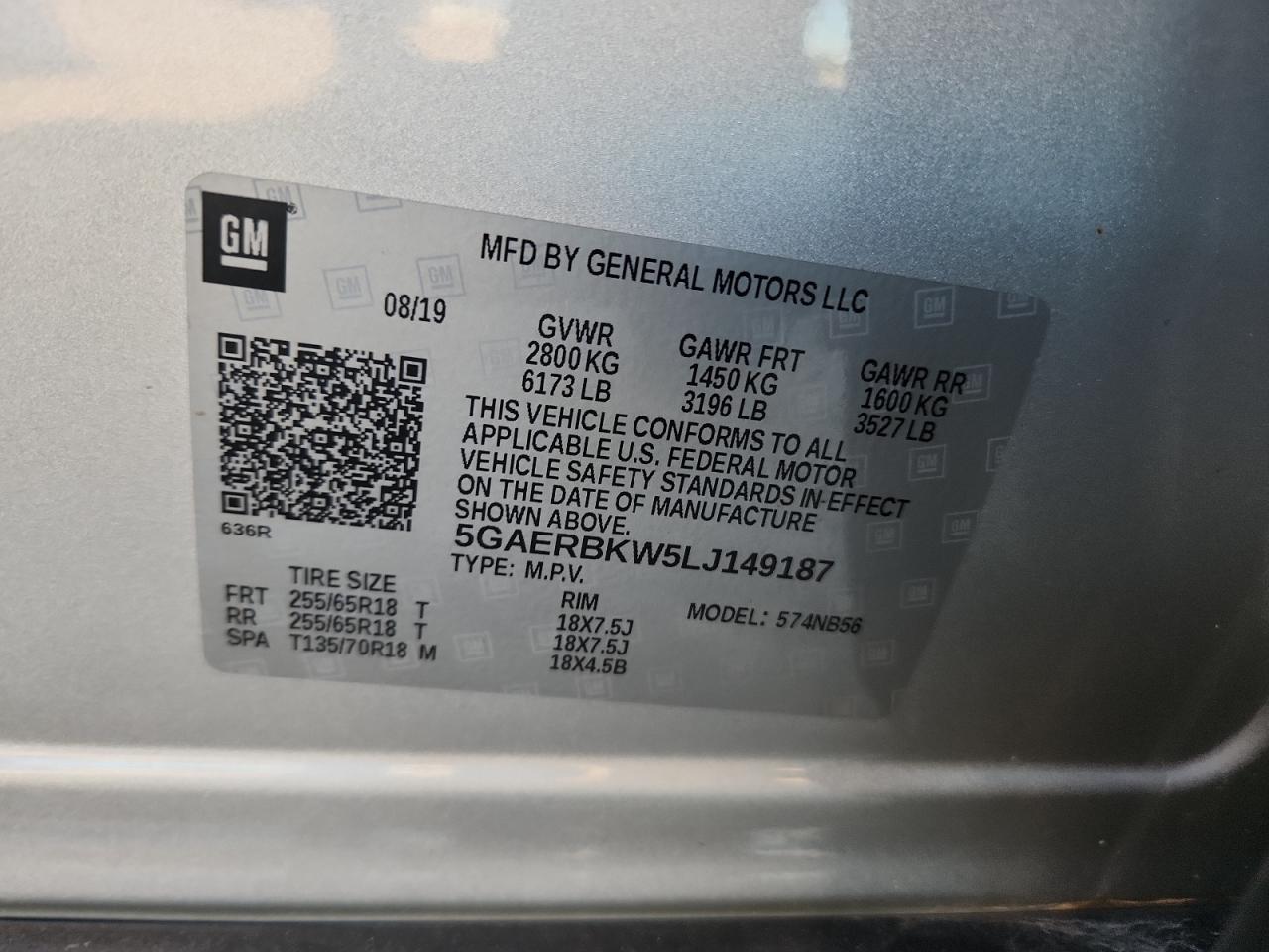 2020 Buick Enclave Essence VIN: 5GAERBKW5LJ149187 Lot: 90995565